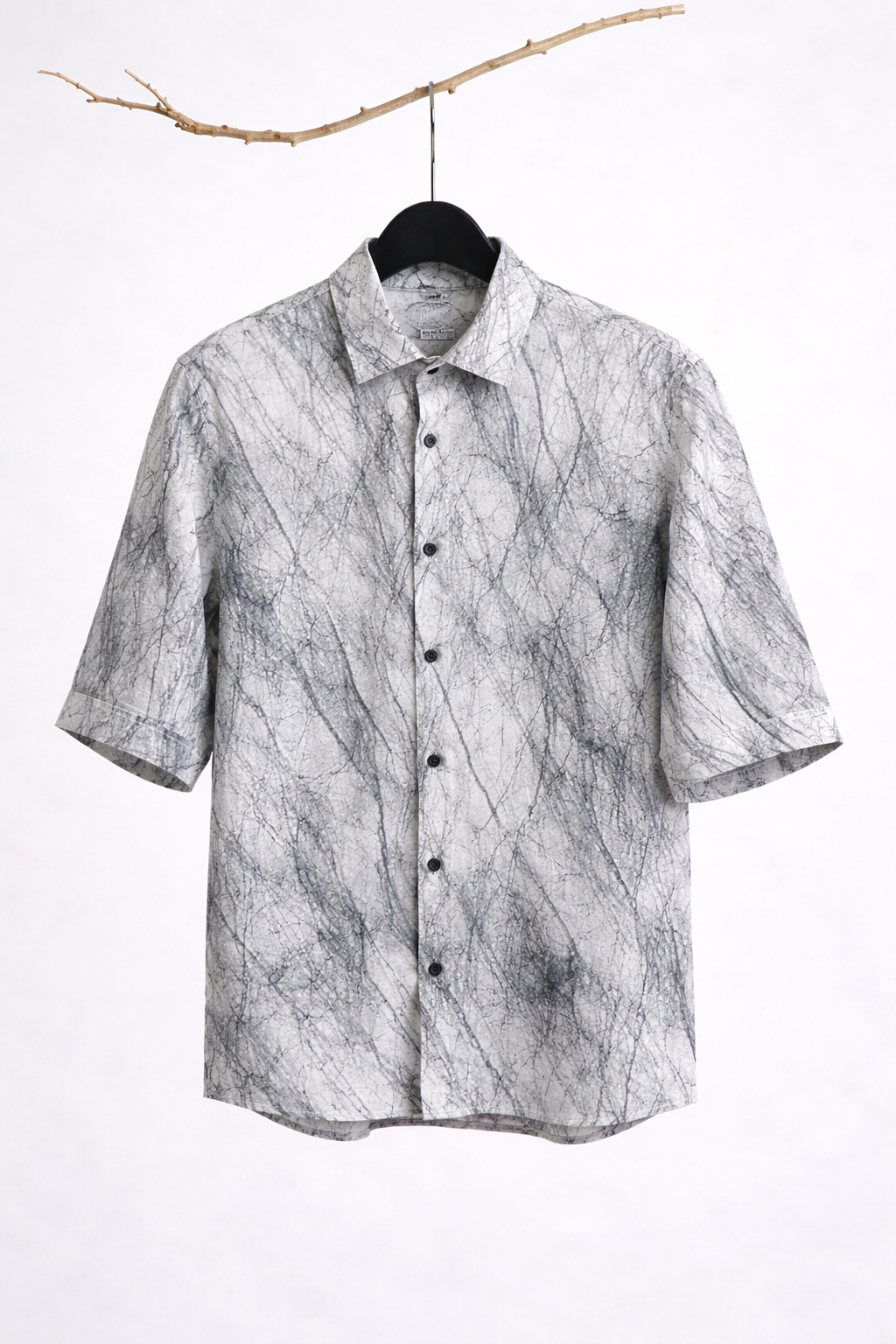 White 3/4-Sleeve Shirt 1207