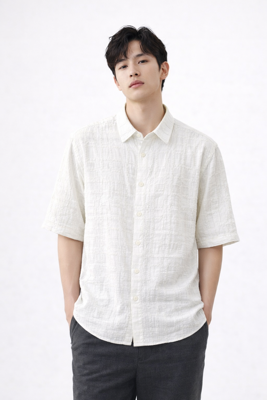 White 3/4-Sleeve Shirt