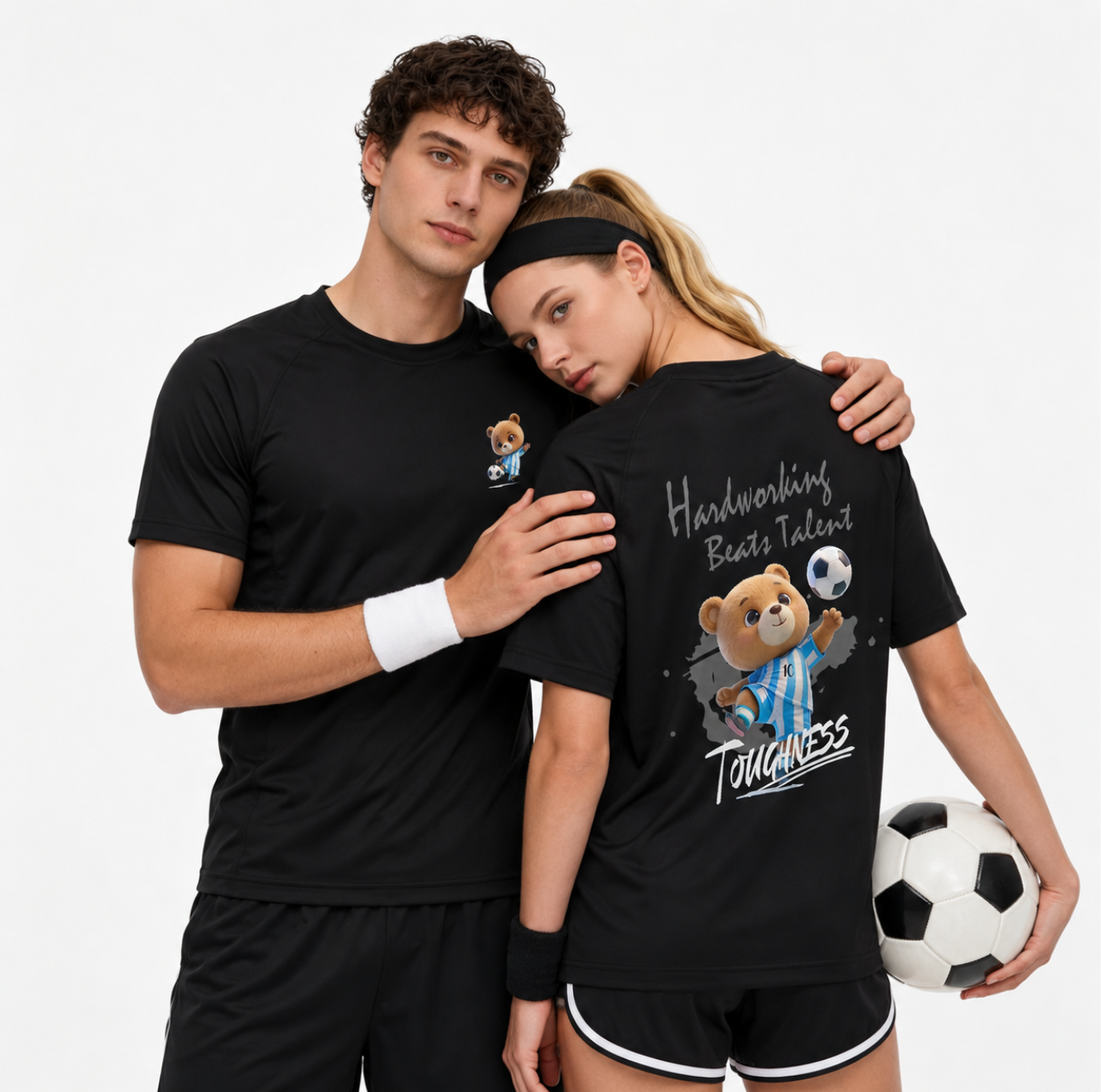 ”Hardworking beats talent" Oversized Tee -3727