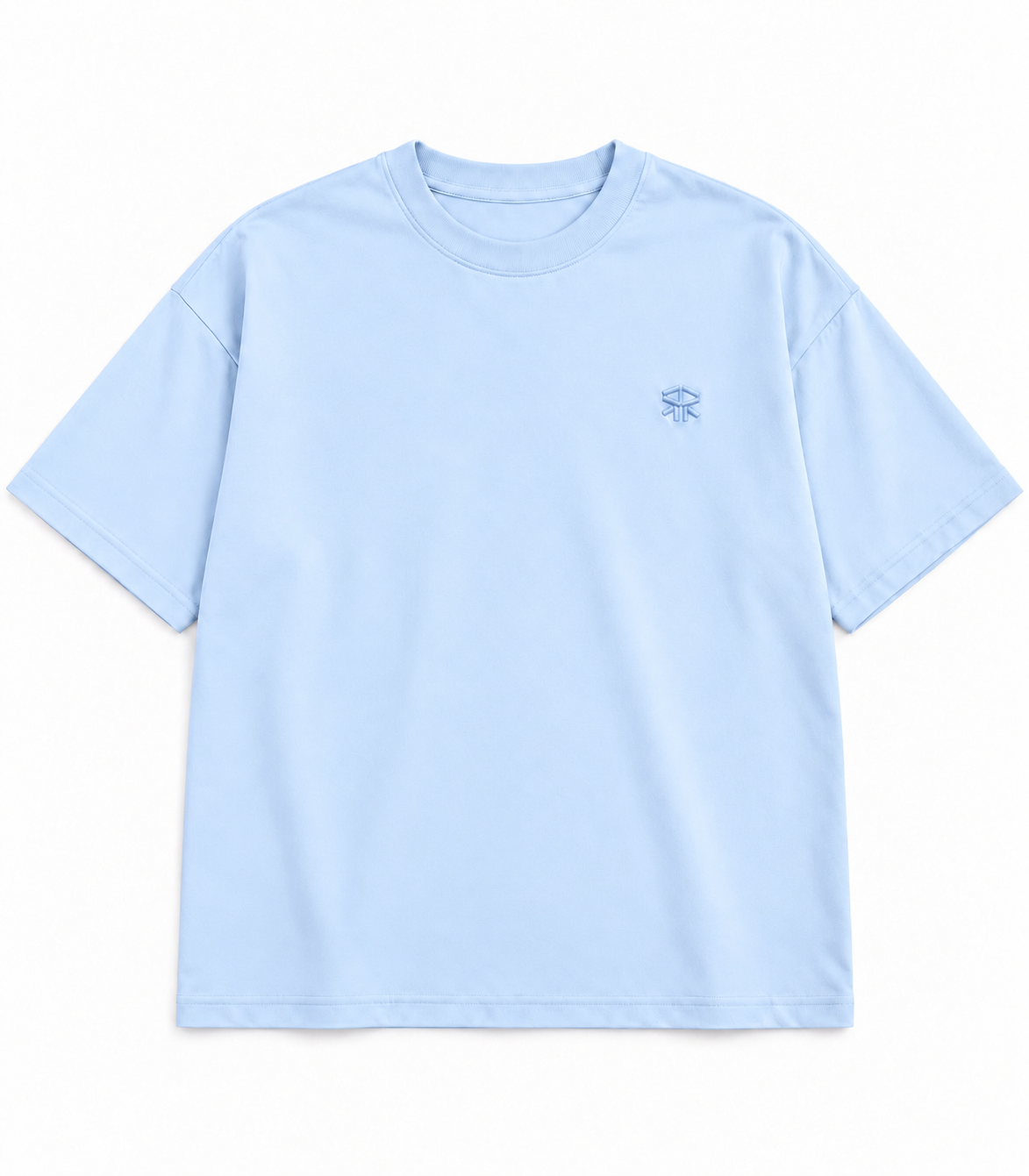 Light Blue Basic Ultra Cool Oversize Tee 3554