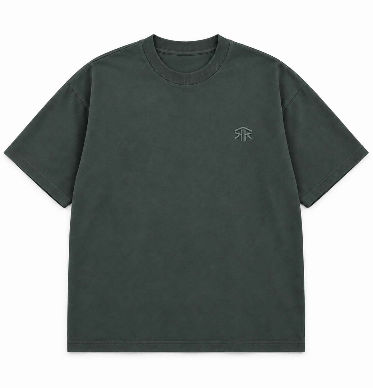 Dark Green Basic Ultra Cool Oversize Tee (3921)