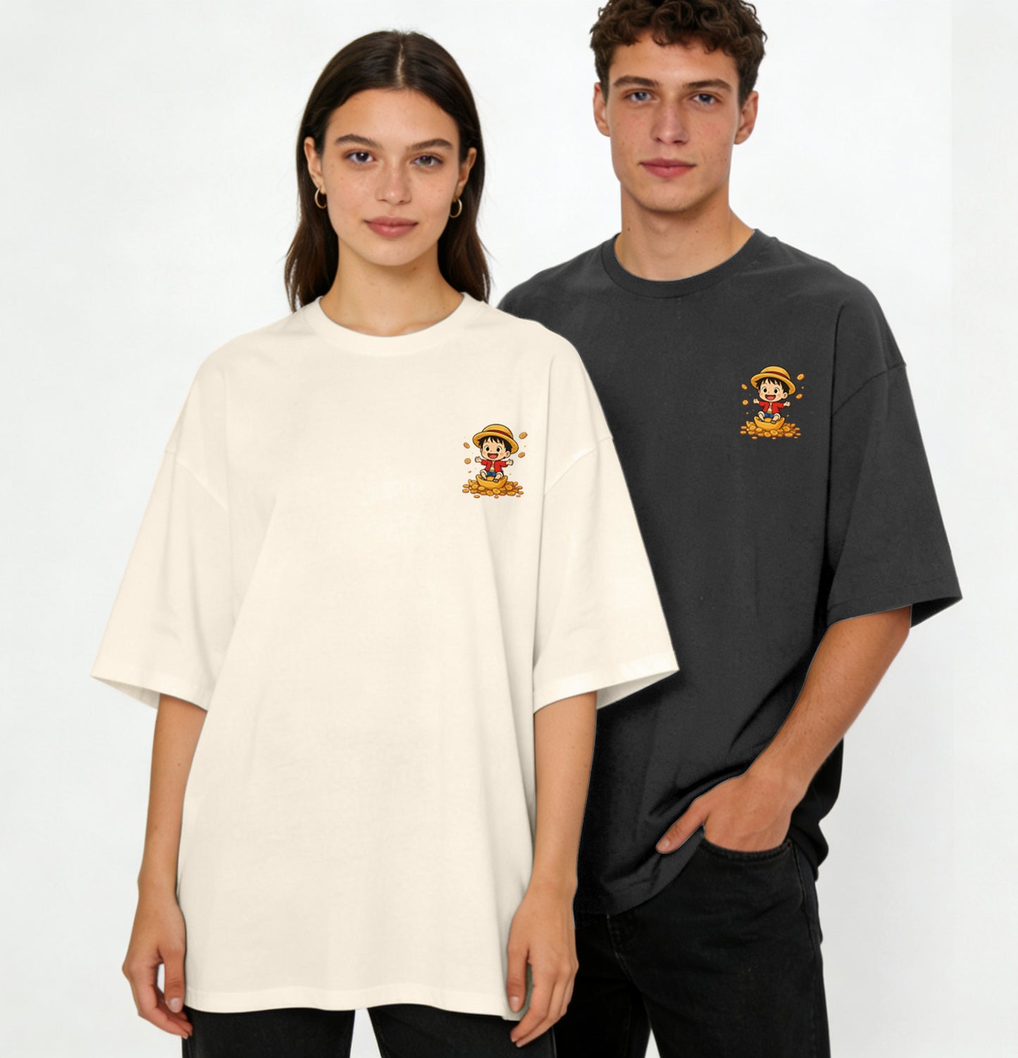 ”暴富" Oversized Tee - 3667