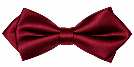 Premium Satin Bow Tie Maroon Red