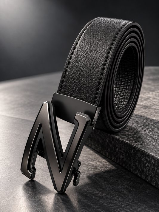 Z-Buckle Black Automatic Buckle Belt