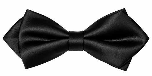 Premium Satin Bow Tie Black