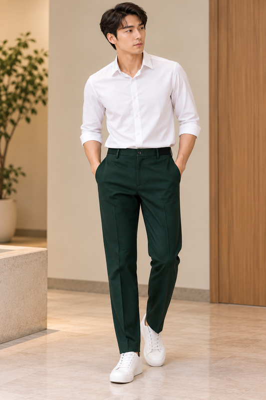 Metro Tailored Pants Dark Green 9064
