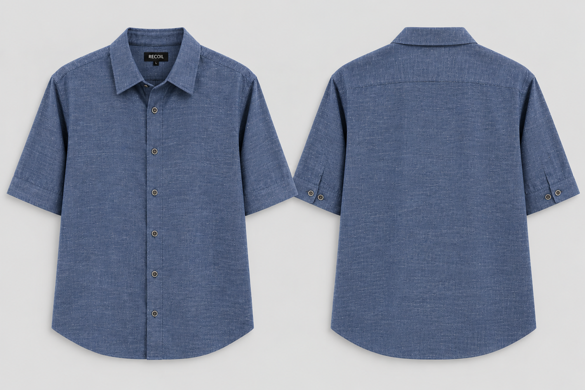 Premium textured fabric 3/4-Sleeve Shirt– 1322