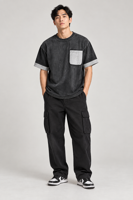 Black Oversized Tee -26100