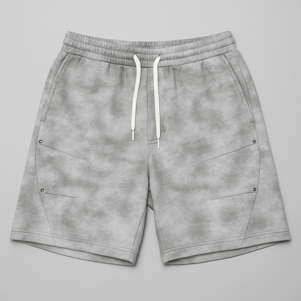 Grey Tie-Dye Casual Shorts 8501