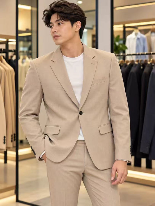 Slim Fit Classic Blazer Beige 5032