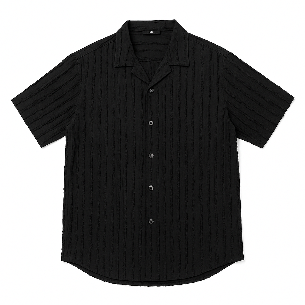 Oversized Short Sleeve Shirt 4511 Black