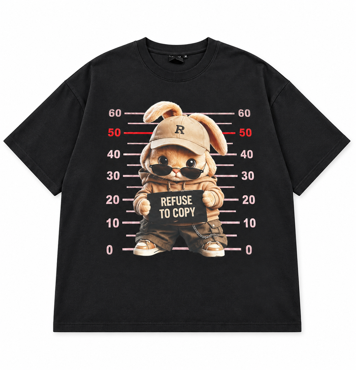 Cheeky Bunny Refuse to Copy Oversized Tee -3877