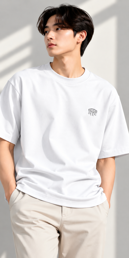 White Basic Ultra Cool Oversize Tee 3554