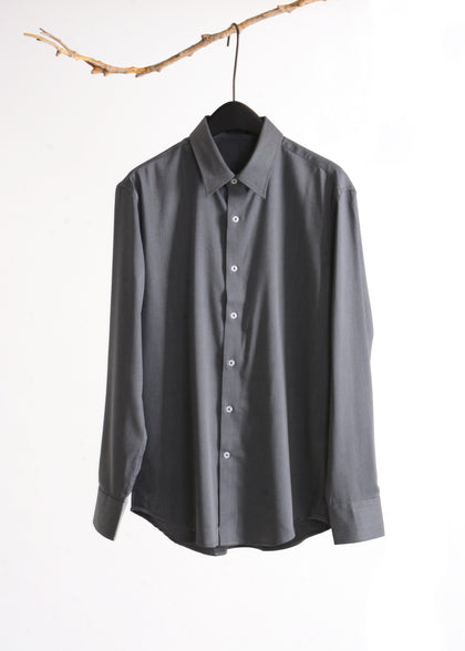 Long Sleeve Plain Shirt (GREY) 6834
