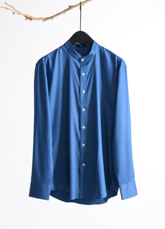 Long Sleeve Plain Shirt (Dark Blue) 6836