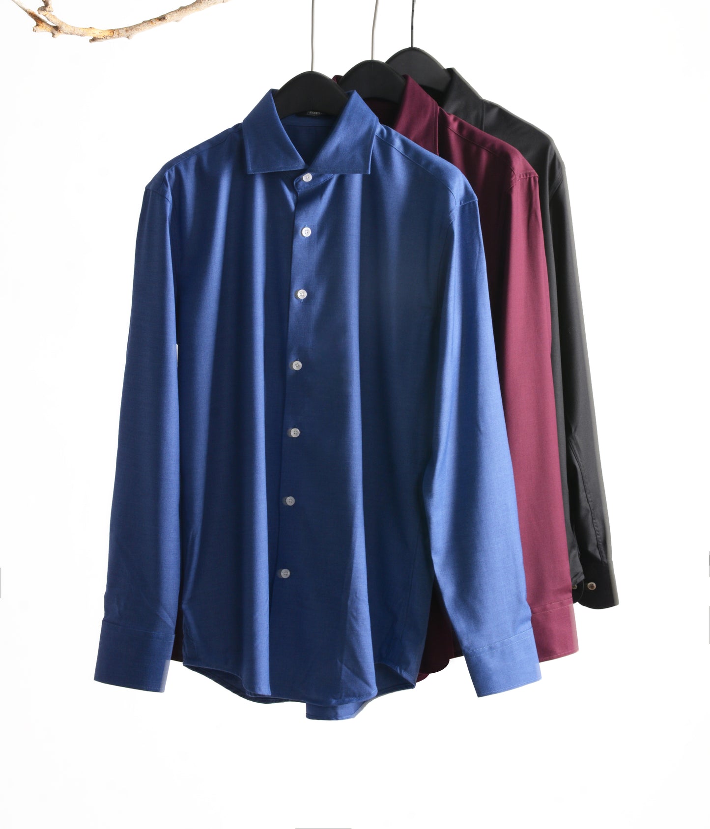 Long Sleeve Plain Shirt (Dark Blue) 6835