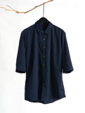 Designed Blue 3/4-sleeve shirt 1078