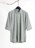 Printed Green 3/4-Sleeve Shirt 1083