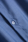 Plain Blue 3/4-Sleeve Shirt 1092