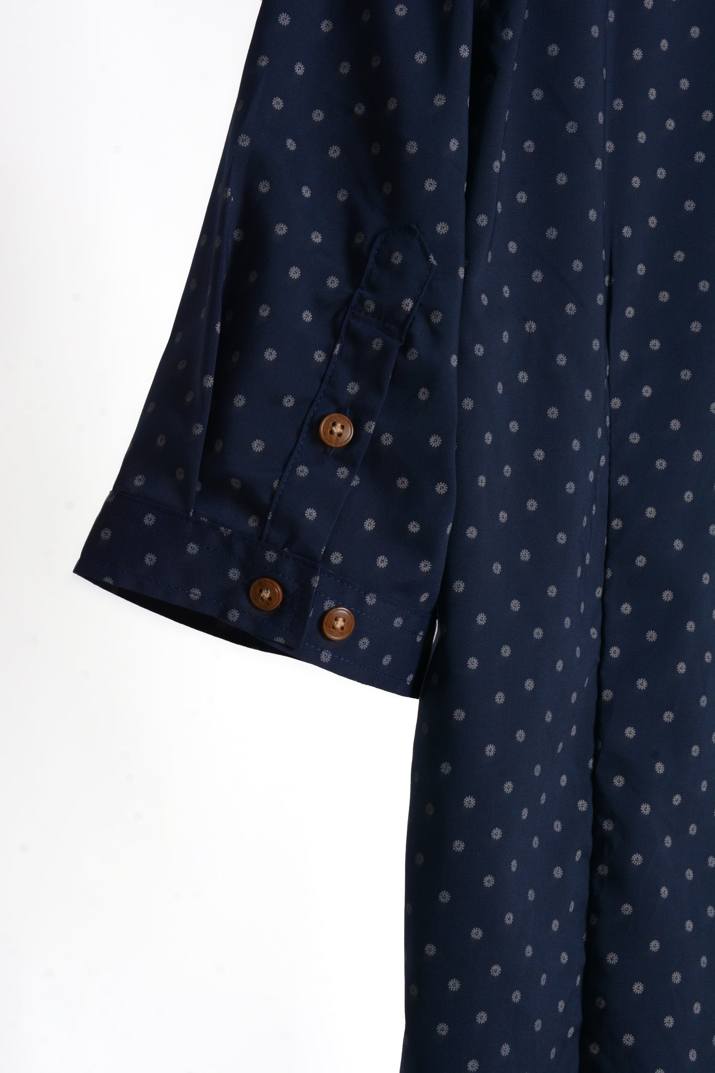 Printed Navy 3/4-sleeve shirt 1079