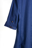 Plain Blue 3/4-sleeve shirt 1098