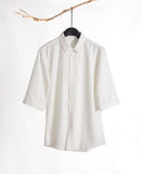 Plain White 3/4-Sleeve Shirt 1082