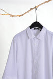 Printed White 3/4-Sleeve Shirt 1089