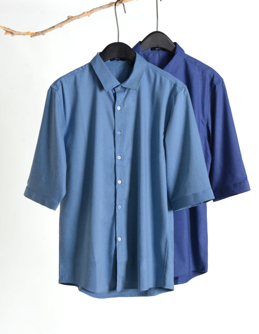 Plain 3/4-sleeve shirt 1076