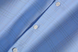 Faded checks lines 3/4-sleeve shirt 1141