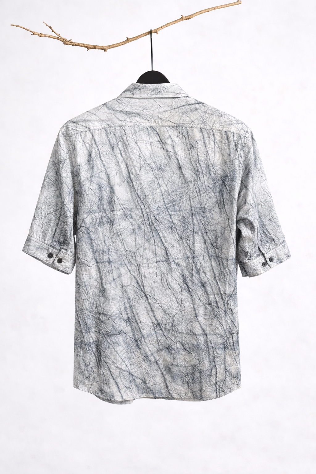 White 3/4-Sleeve Shirt 1207