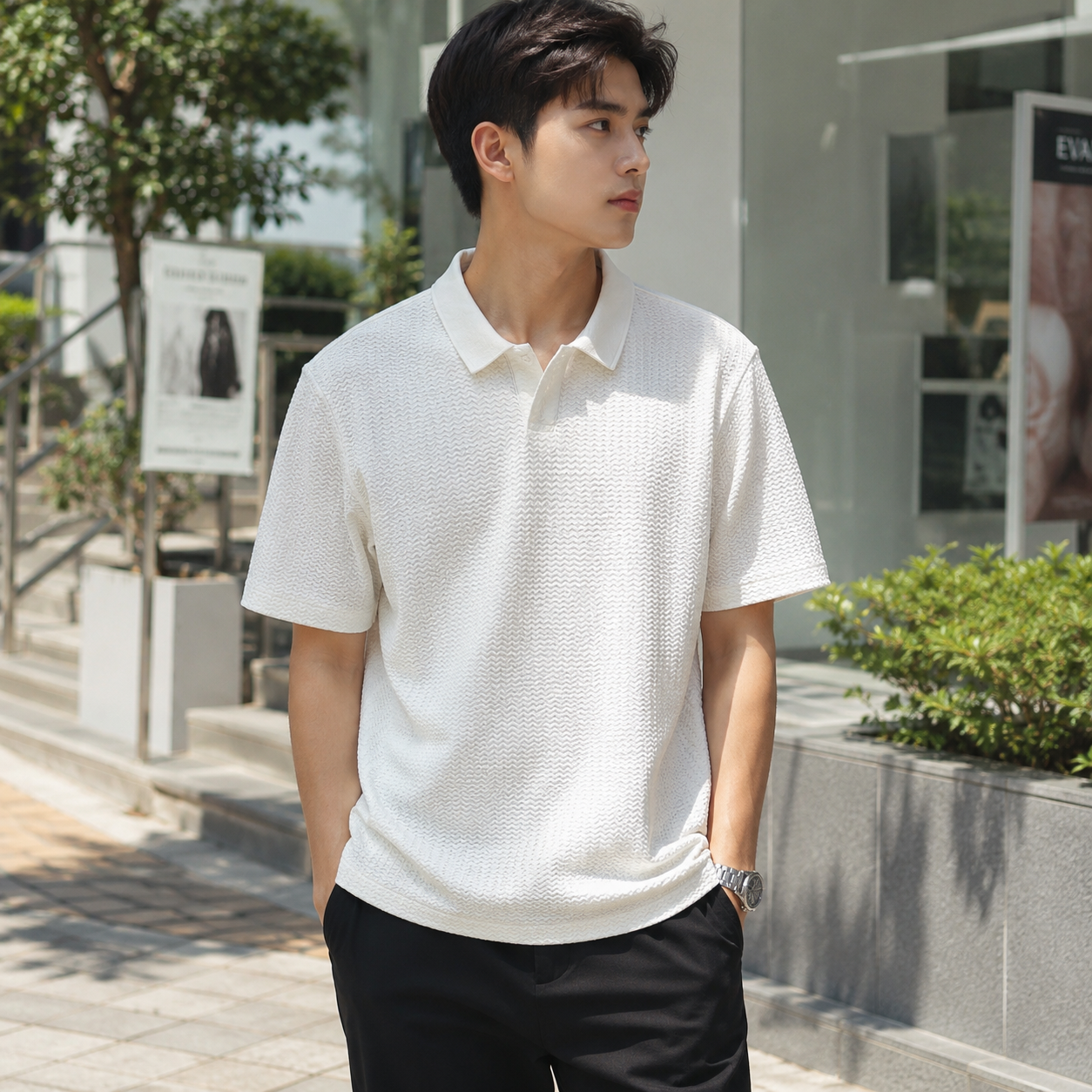 Beige Polo T-Shirt 4105
