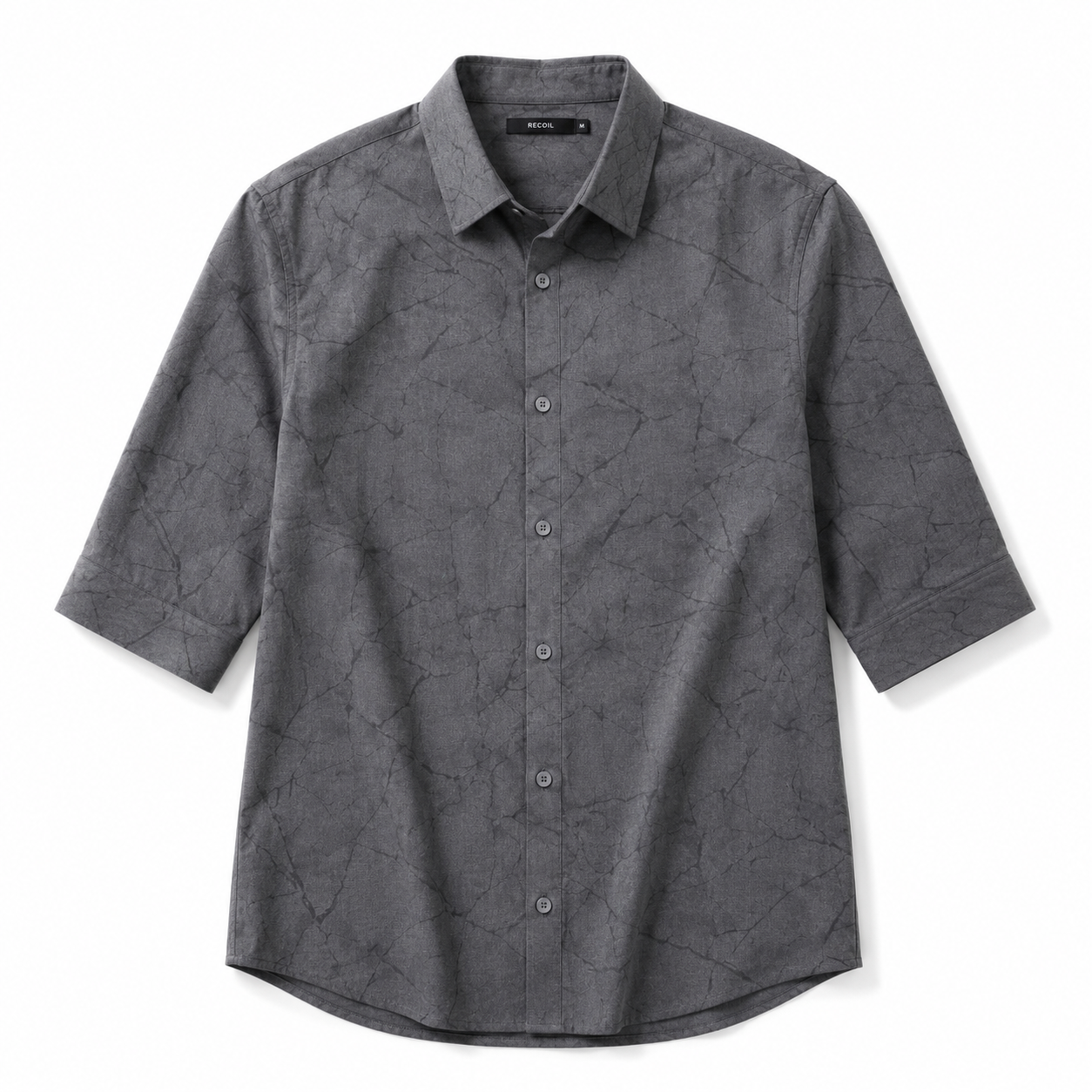 Grey 3/4-Sleeve Shirt 1307