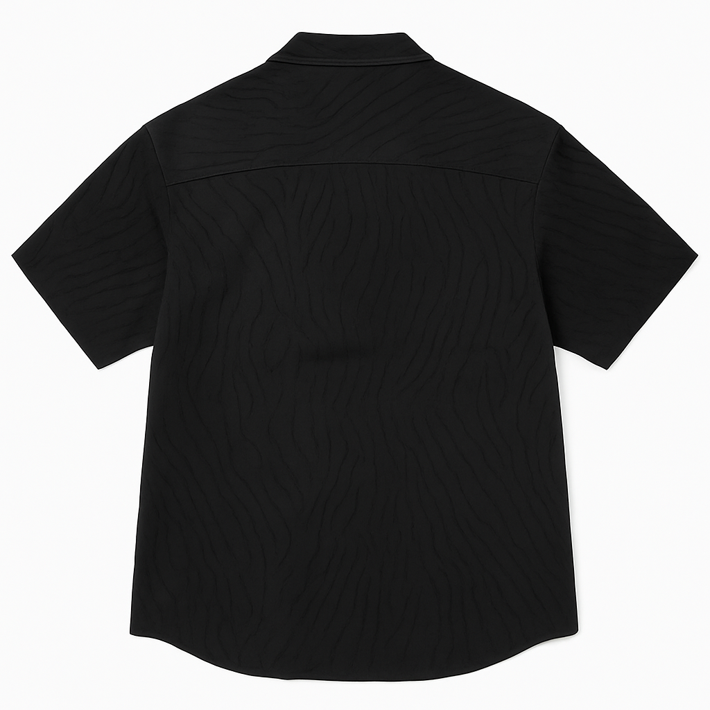 Oversized Short Sleeve Shirt 4510 Black