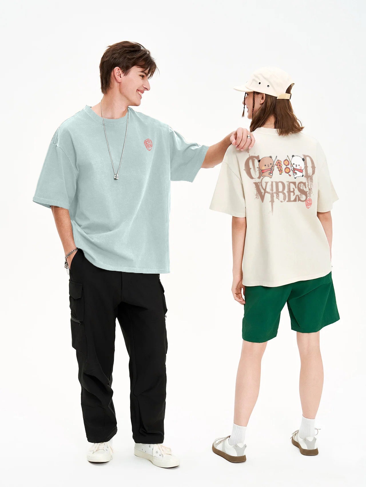 ”GOOD VIBES" Oversized Tee - 3583