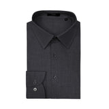 Long Sleeve Plain Shirt (BROWN) 6827