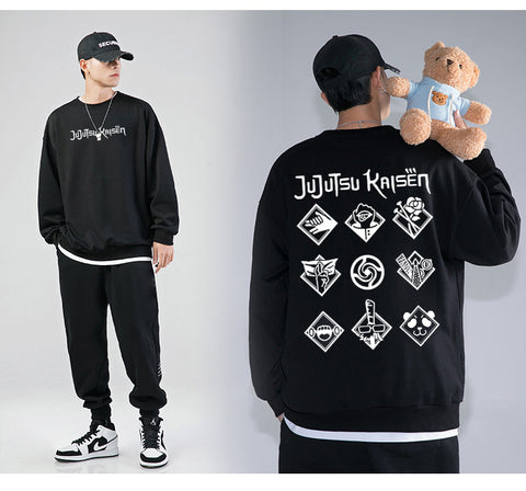 "Jujutsu Kaisen with icons" High Graded Odell Fabric Hoodie 7045