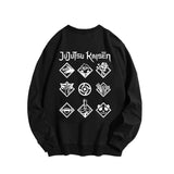 "Jujutsu Kaisen with icons" High Graded Odell Fabric Hoodie 7045