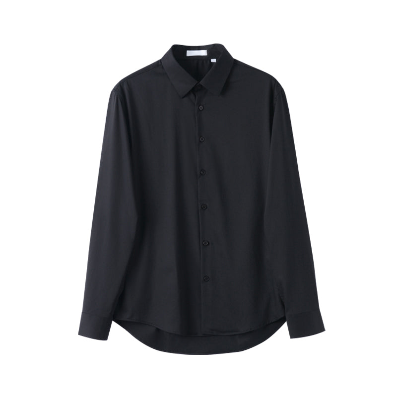 Plain Formal Biz Shirt (Black) 6285