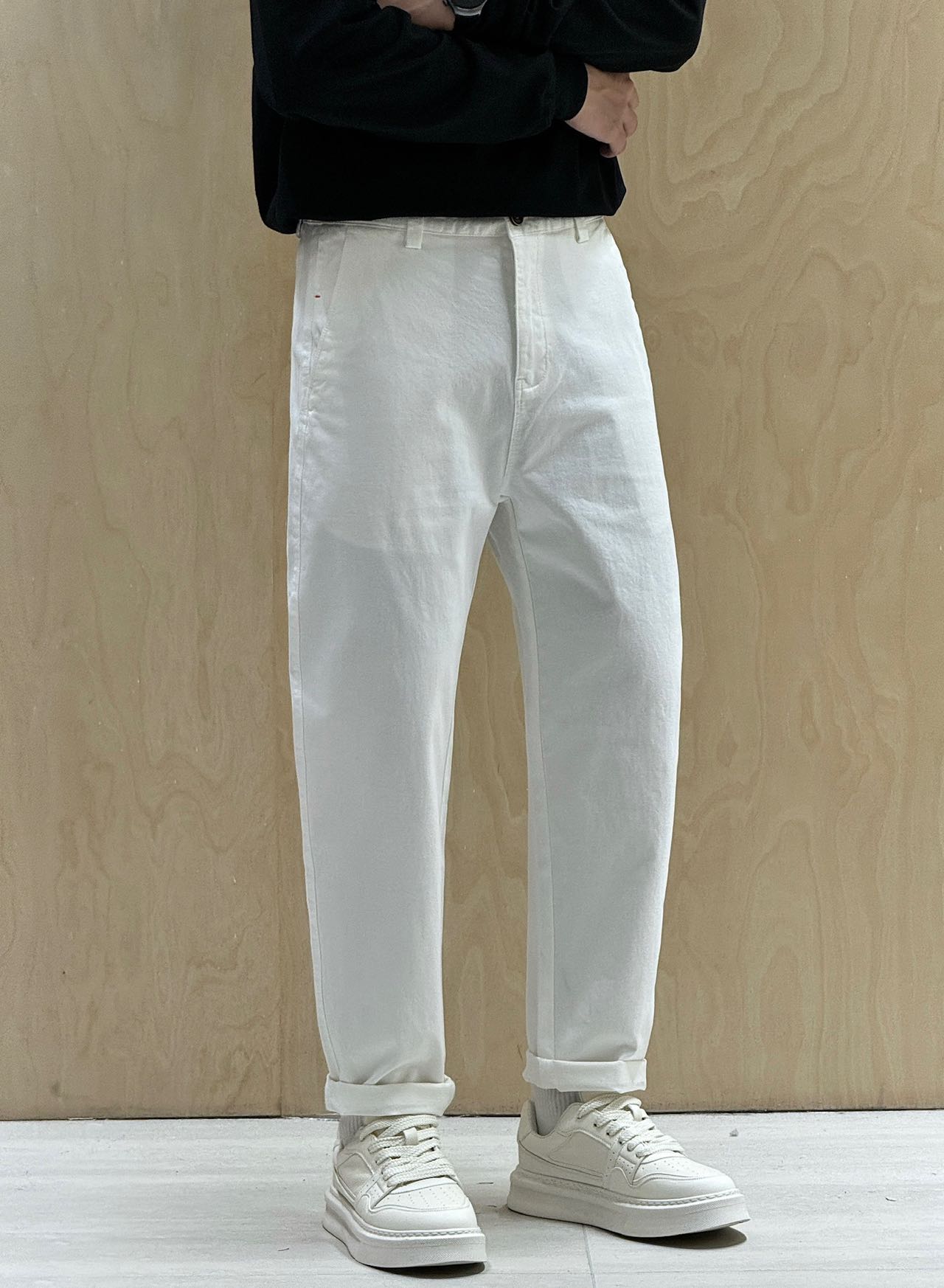 White Cargo Pants 052
