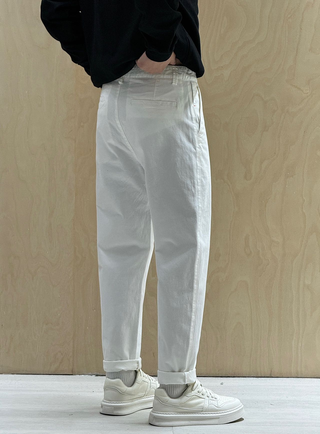 White Cargo Pants 052