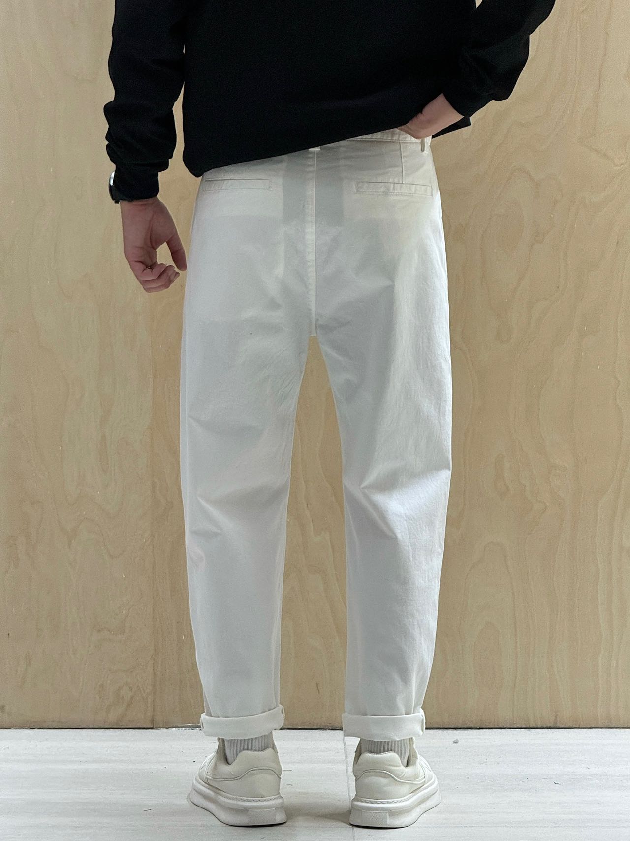 White Cargo Pants 052