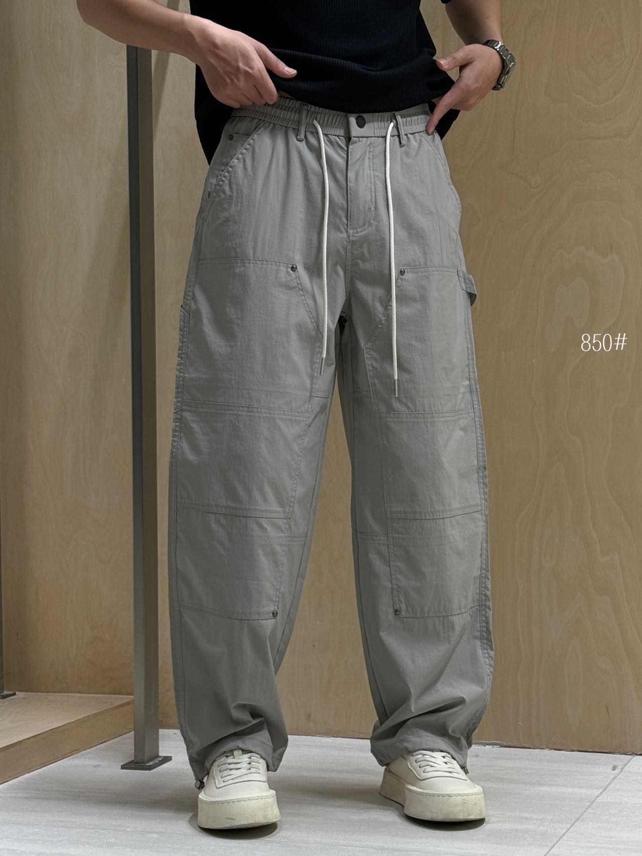 Light Grey Lightweight Cargo Pants 850