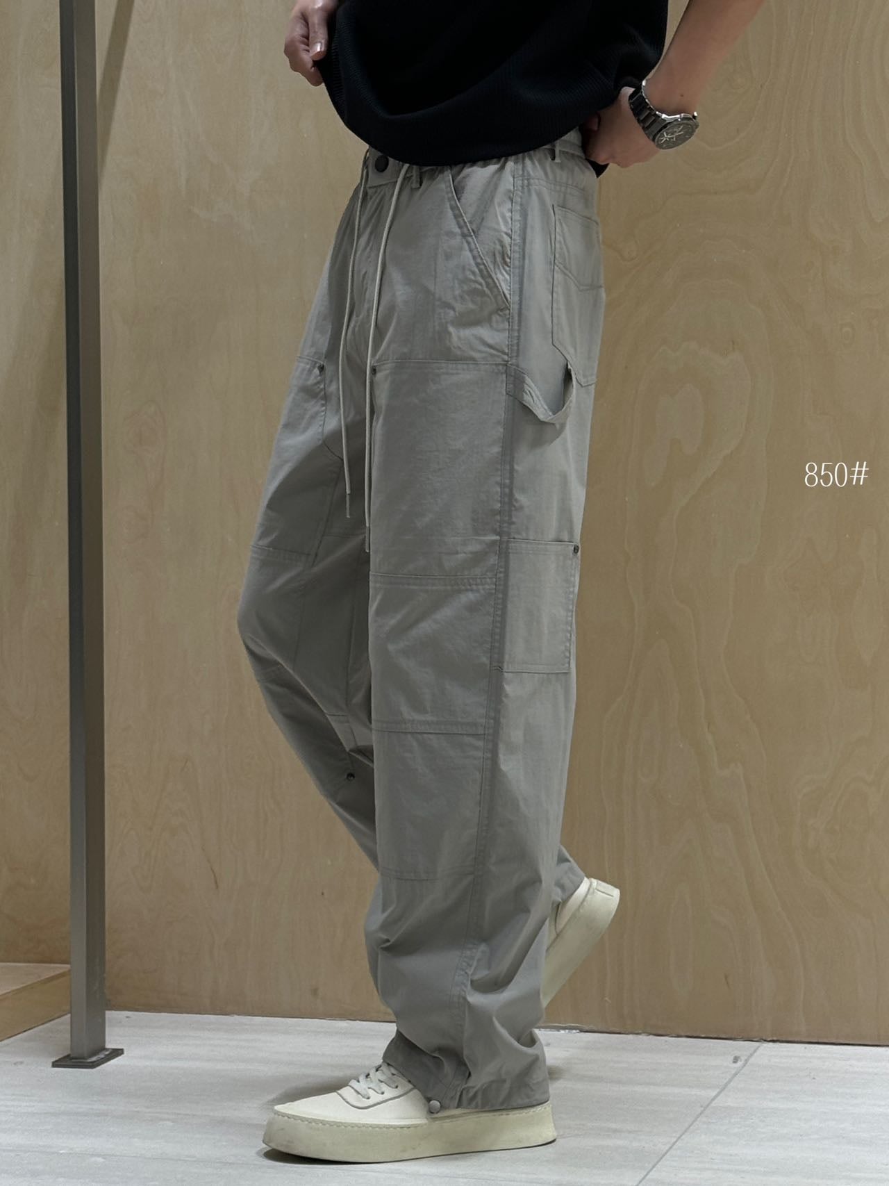 Light Grey Lightweight Cargo Pants 850
