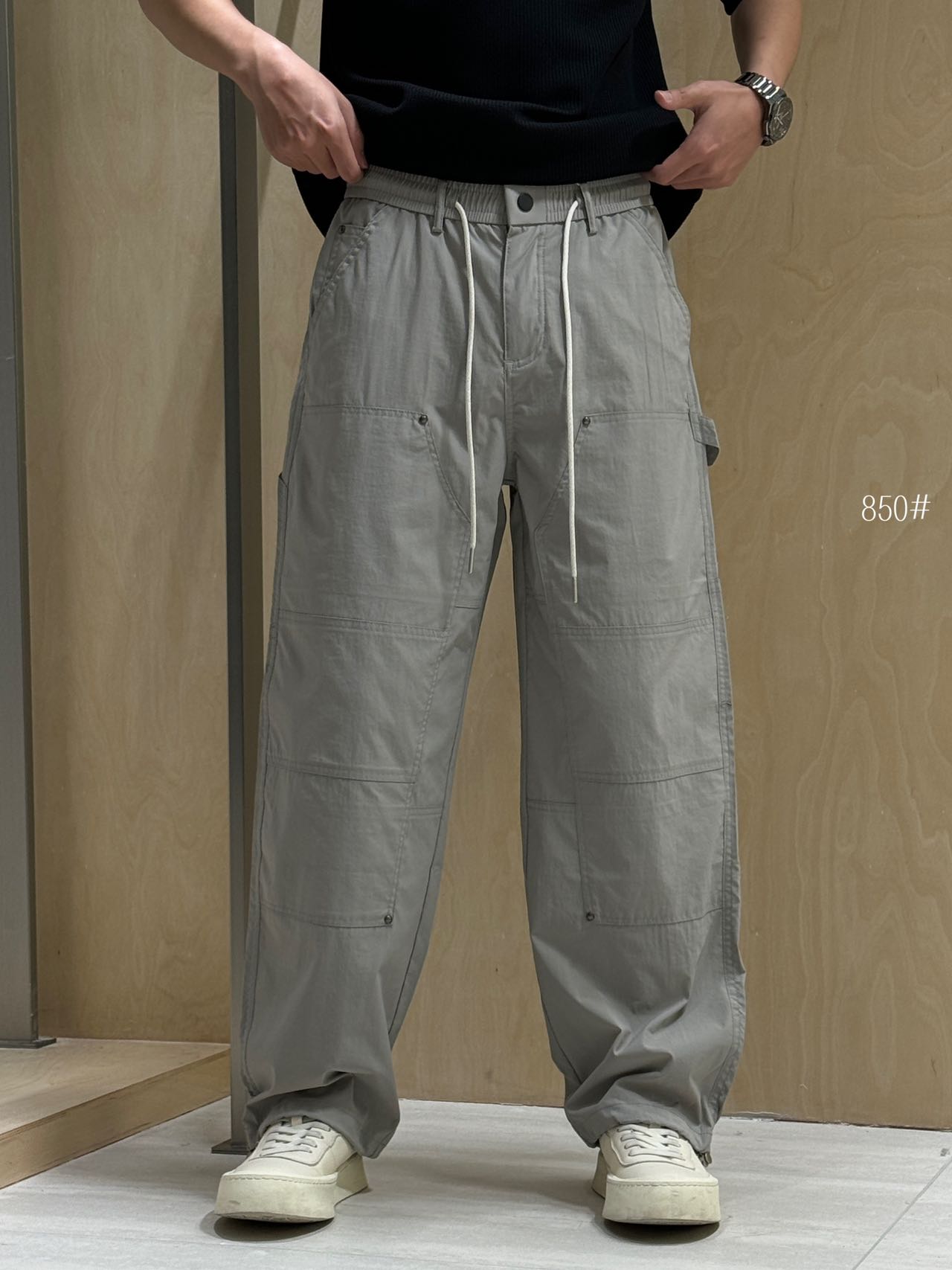 Light Grey Lightweight Cargo Pants 850