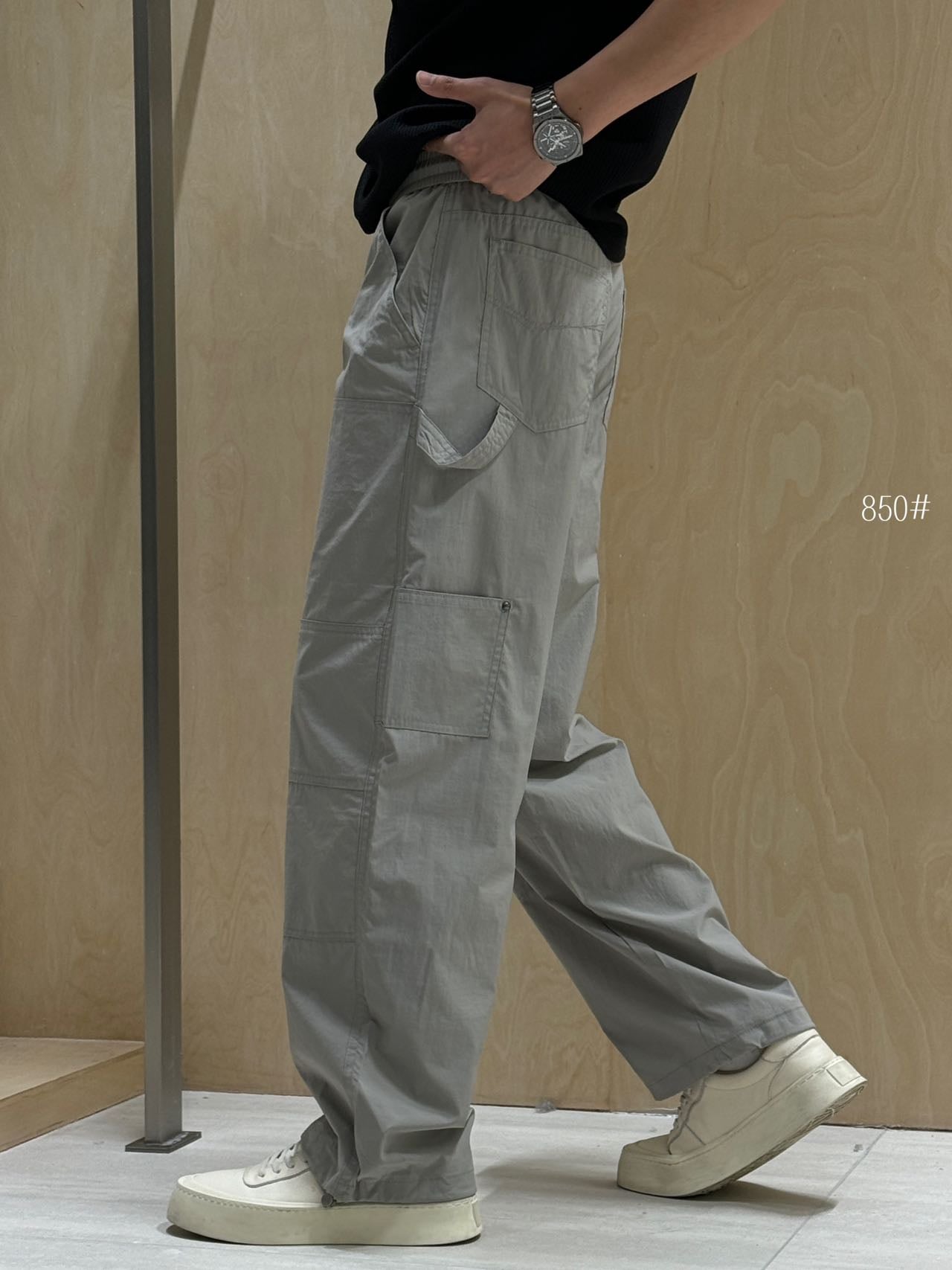 Light Grey Lightweight Cargo Pants 850