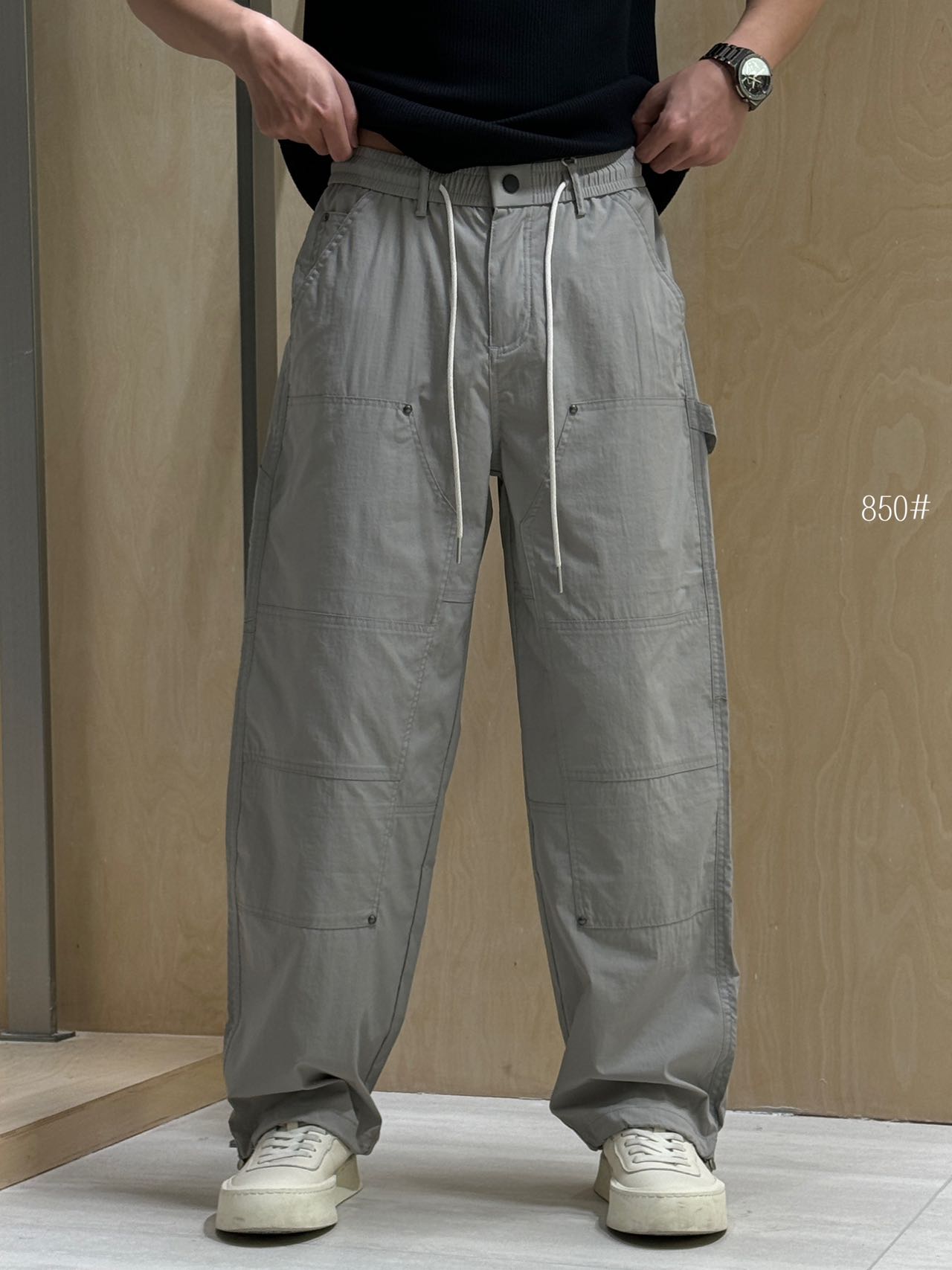 Light Grey Lightweight Cargo Pants 850