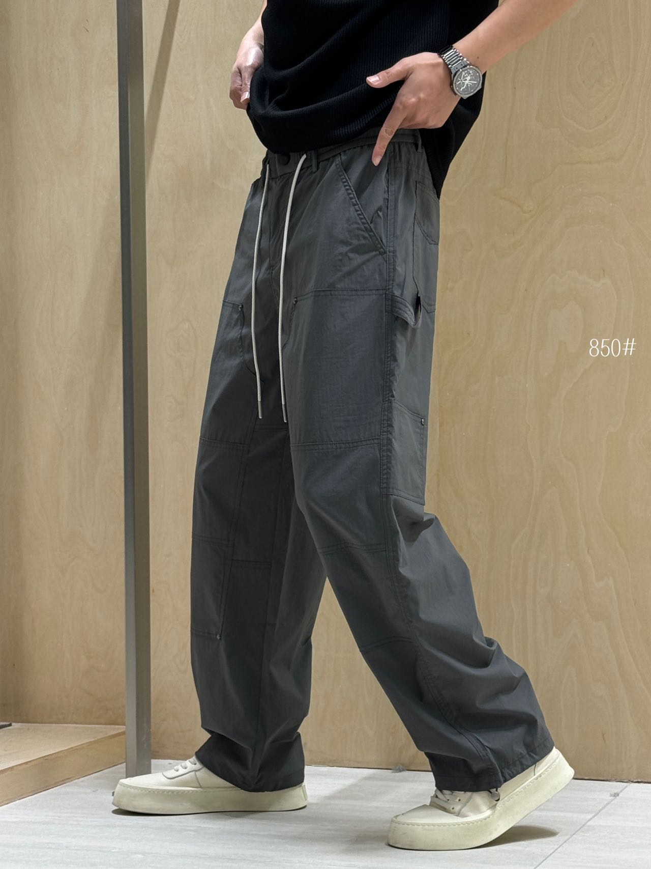 Dark Grey Lightweight Cargo Pants 850