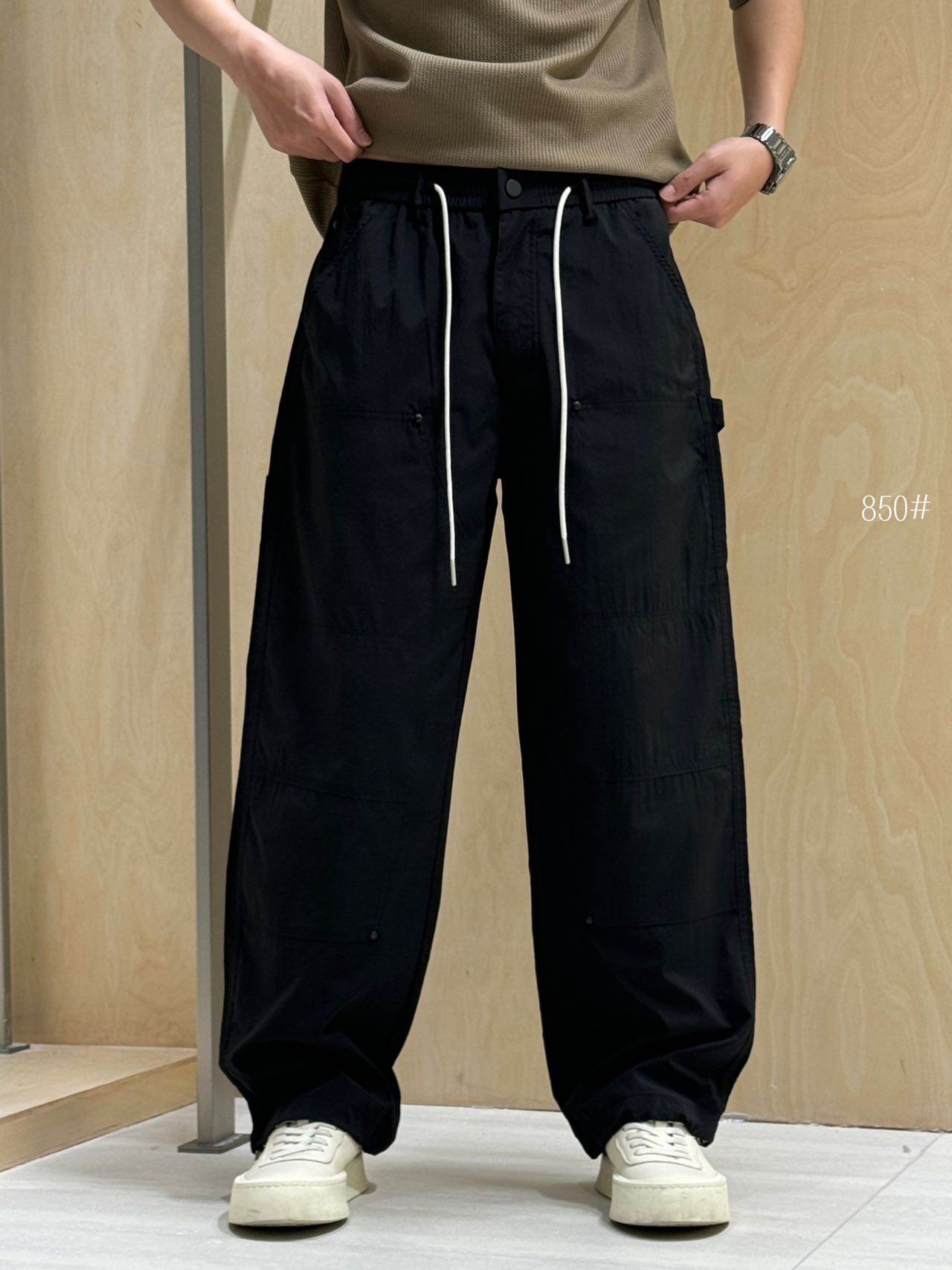 Black Lightweight Cargo Pants 850