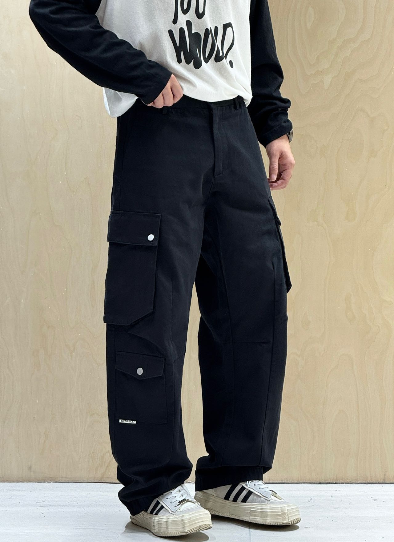 Black Cargo Pants 111