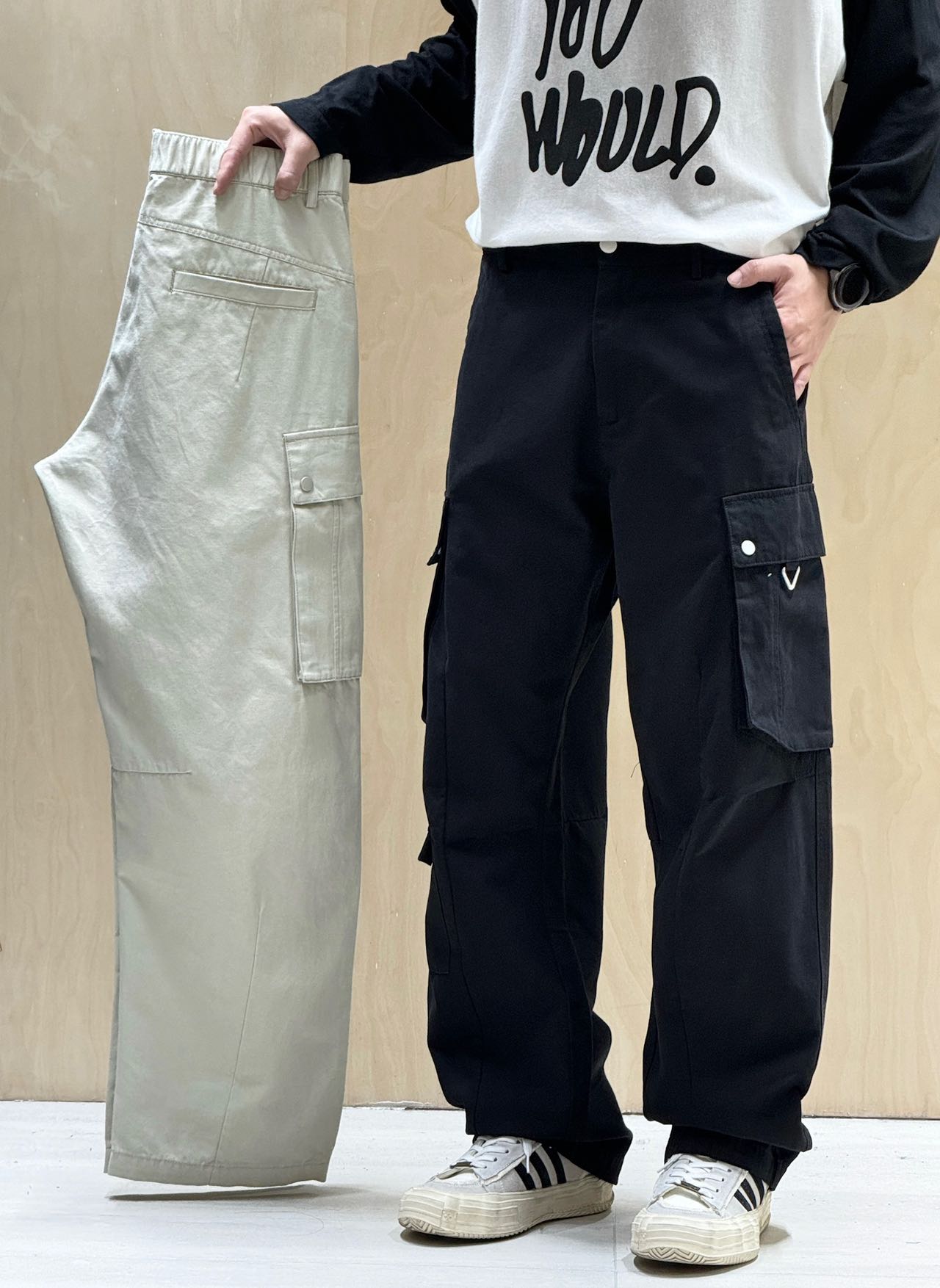 Black Cargo Pants 111